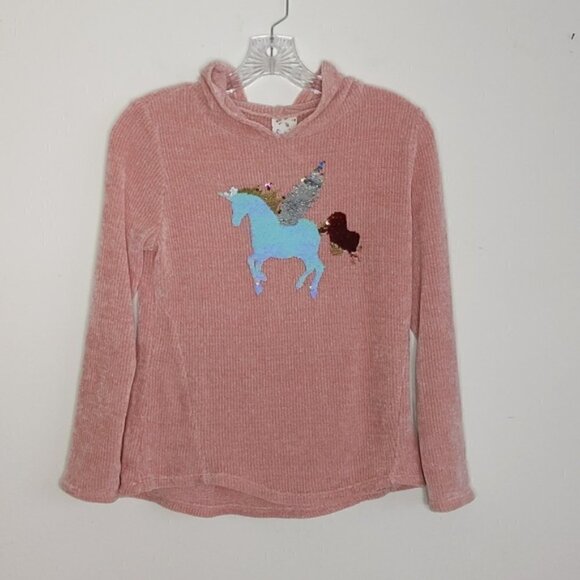 Belle Du Jour Soft Hoodie Sweatshirt with Sequins Unicorn - Picture 5 of 5